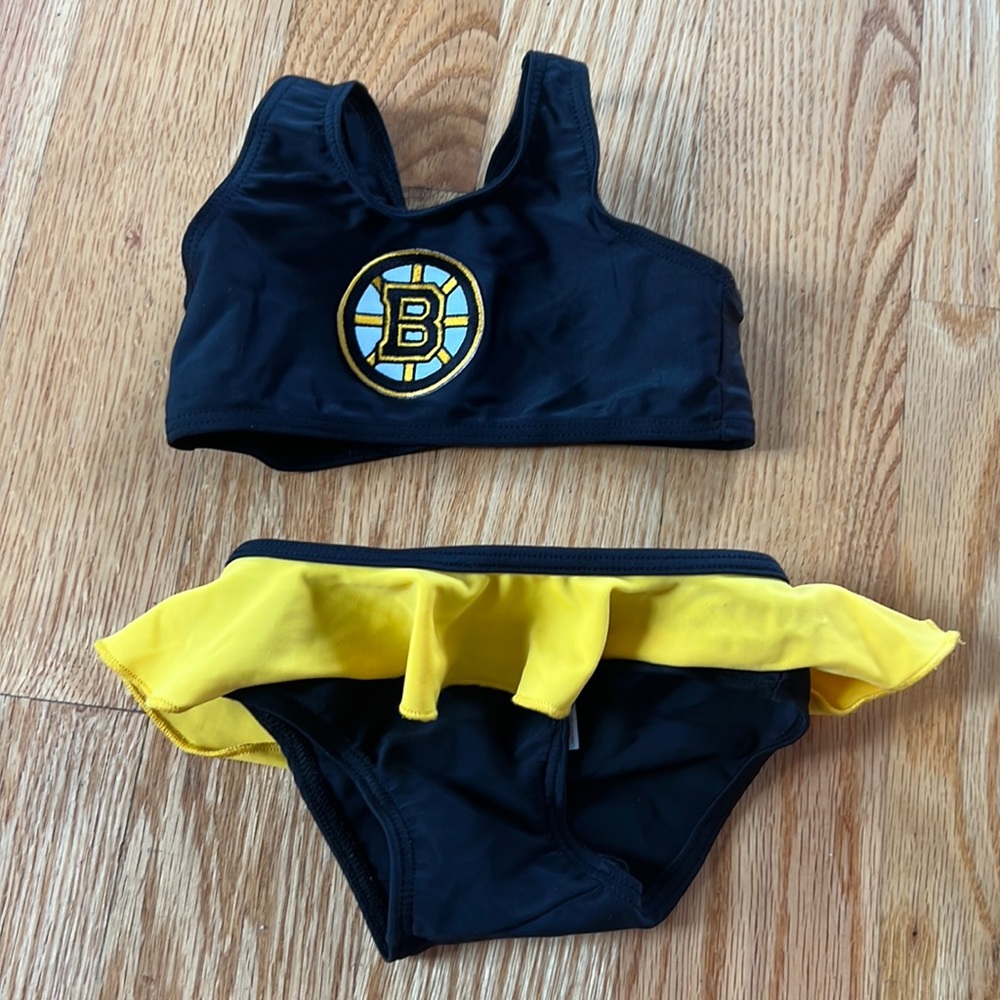 Boston Bruins baby girl 2 piece bathing suit